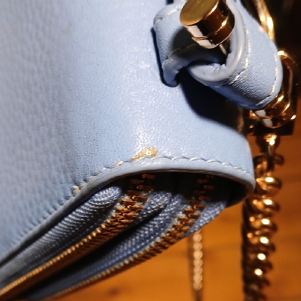 Tory Burch Blue Leather Landon Travel Wallet - Picture 13 of 13